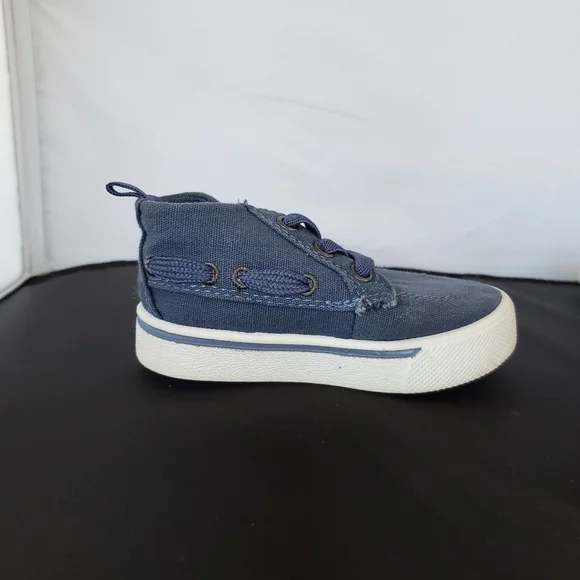 EUC OshKosh BGosh Toddler Blue Canvas Sneakers - Picture 2 of 9